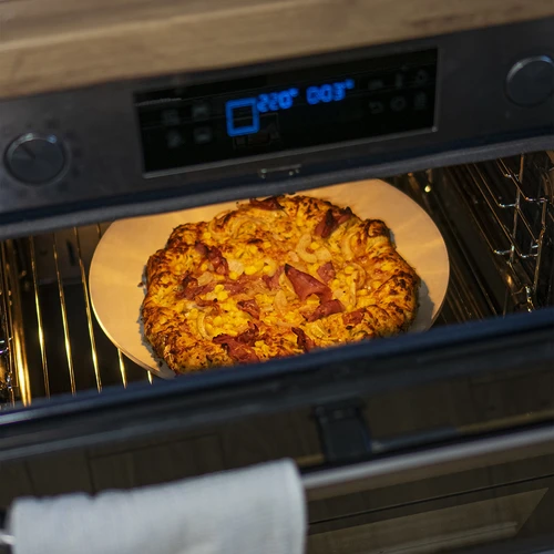 Pedra redonda para pizza, em cordierita, diâmetro 33 cm - 10