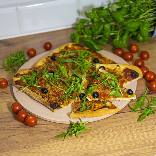 Pedra redonda para pizza, em cordierita, diâmetro 33 cm - 12