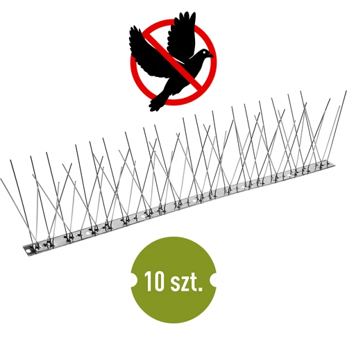 Picos anti-aves, em tira metálica, 10 unidades
