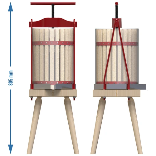 Prensa de cesto para fruta – com cesto de madeira, 10 L - 6