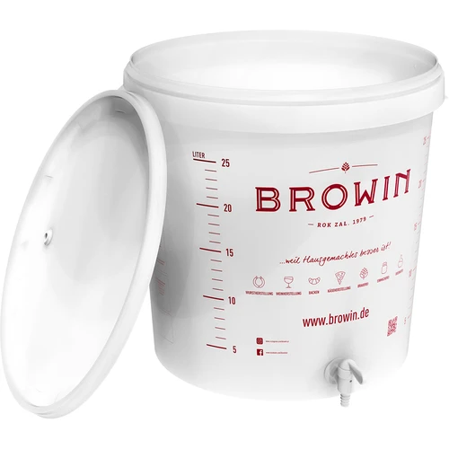 Recipiente de fermentação 30 L com tampa e torneira DE - 3