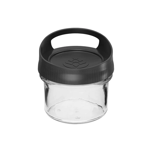 Recipiente de vidro 235 ml, com tampa para pendurar