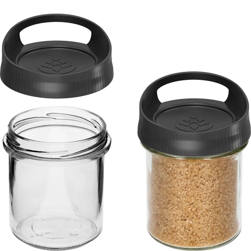 Recipiente de vidro de 350 ml, com tampa para pendurar - 2