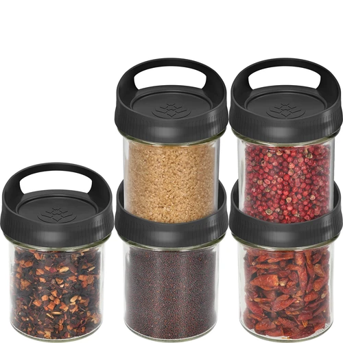 Recipiente de vidro de 350 ml, com tampa para pendurar - 3