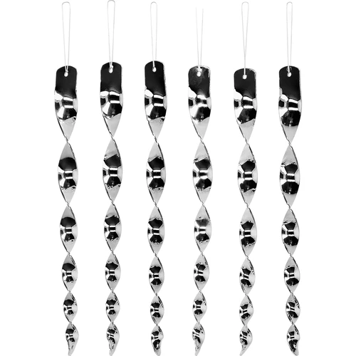Repelente de aves – espirais refletoras prateadas, 6 unidades