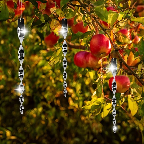 Repelente de aves – espirais refletoras prateadas, 6 unidades - 7
