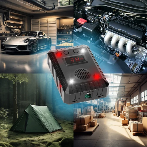 Repelente de fuinhas e roedores para automóveis e espaços interiores (ultrassons + LED) - 14