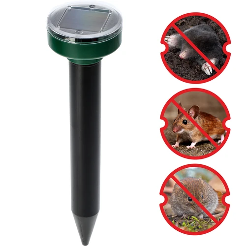 Afugentador solar de toupeiras – proteção eficaz, segura e humanitária para o jardim, conjunto de 4 unidades. - 7