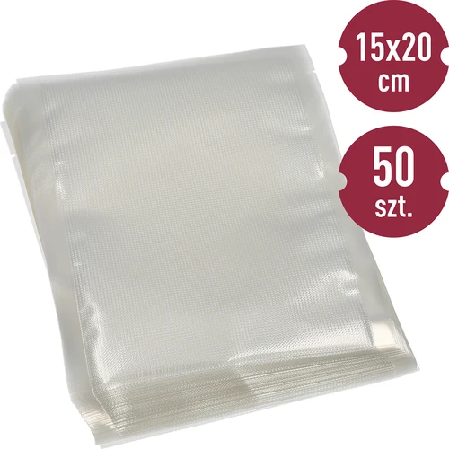 Sacos gofrados para seladora a vácuo 15x20 cm, 50 unidades