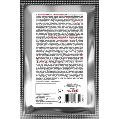 Sal de cura – Mistura para kiełbasa zwyczajna, com proteína funcional, 64 g - 2