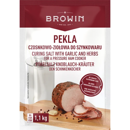 Sal de cura Pekla com alho e ervas para prensa de fiambre, 100 g