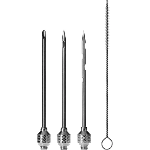 Seringa para carnes 30 ml + 3 agulhas + escovilhão - 4