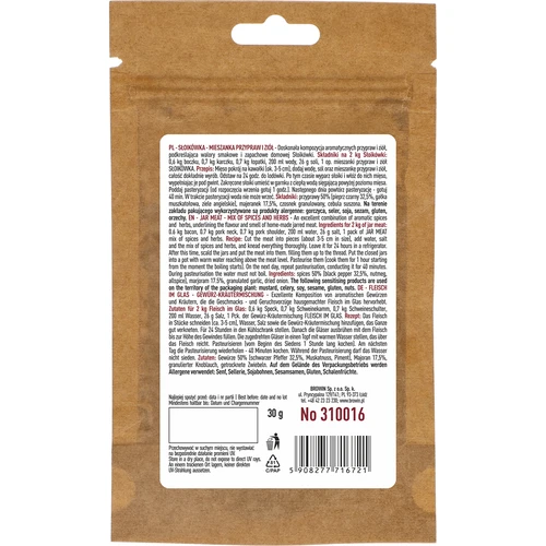 Słoikówka - mistura de ervas e especiarias para carne em frasco, 30 g - 2