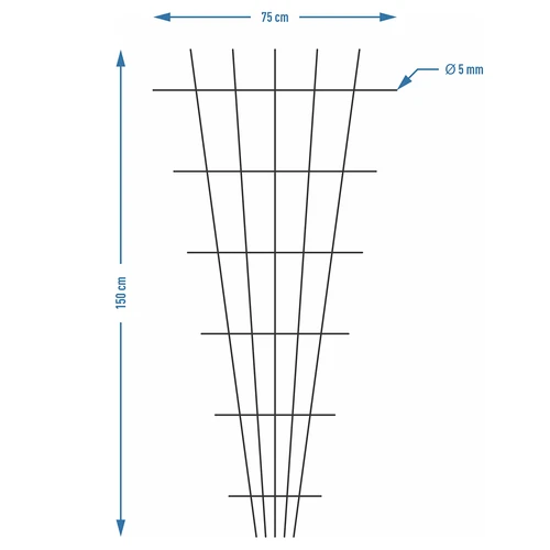 Suporte para plantas – treliça (150 cm x 75 cm), 2 unidades - 7
