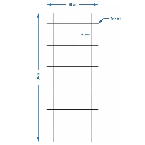 Suporte para plantas – treliça de jardim 150 x 60 cm - 7