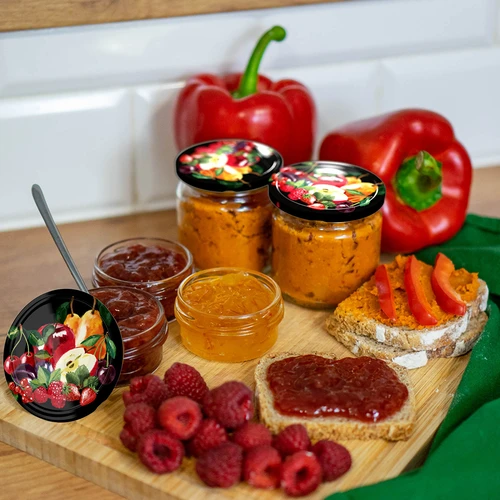 Tampa Ø 66/4 com frutas sobre fundo preto - 10 unidades - 6