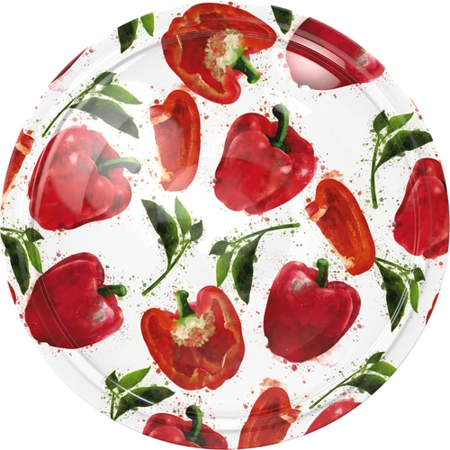 Tampas fi 66/4 com pimentos ilustrados - 10 unidades