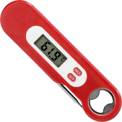 Termómetro culinário eletrónico com sonda dobrável (-50/+300℃), vermelho - 2