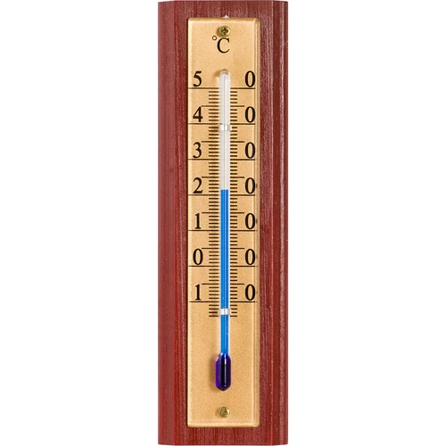 Termómetro de ambiente com escala dourada (-10°C a +50°C), 12 cm