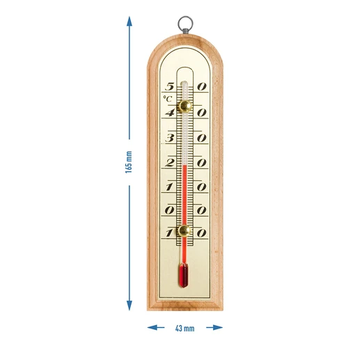 Termómetro de ambiente com escala dourada (-10°C a +50°C) 16 cm - 2