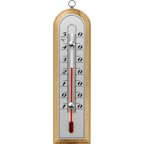 Termómetro de ambiente com escala prateada (-10°C a +50°C) 16 cm (sortido)