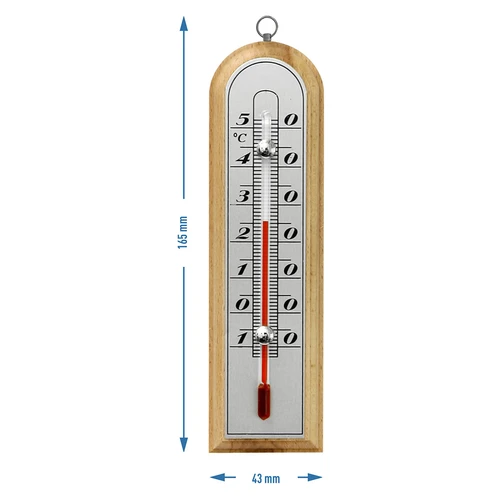 Termómetro de ambiente com escala prateada (-10°C a +50°C) 16 cm (sortido) - 3
