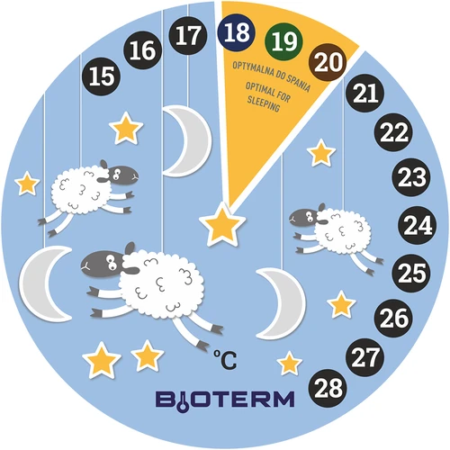Termómetro de ambiente, de cristais líquidos, infantil Ø 11 cm