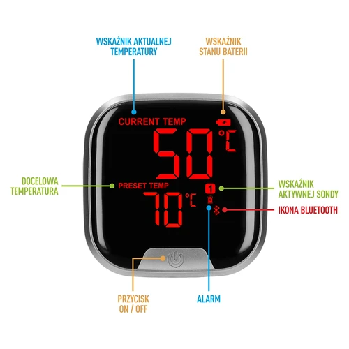 Termómetro de cozinha com Bluetooth, 2 sondas - 7