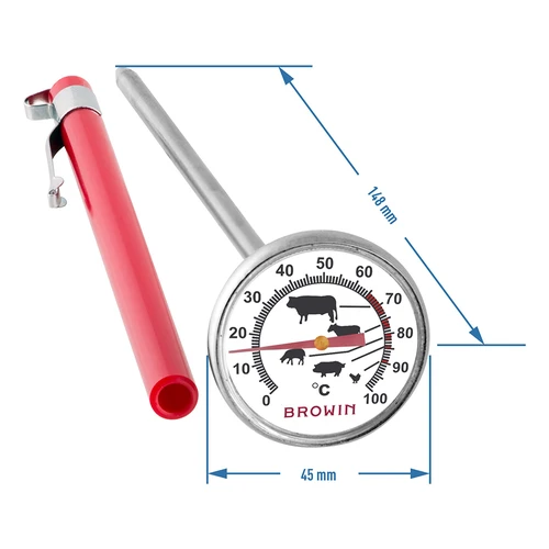 Termómetro de cozinha com mostrador gráfico (0°C a +100°C) 12,5 cm - 2