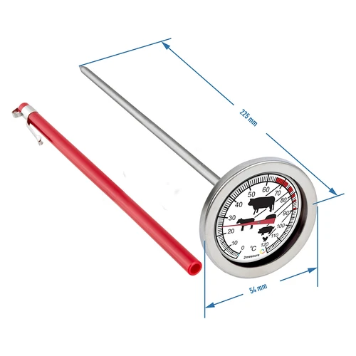 Termómetro de cozinha com mostrador gráfico (0°C a +120°C) 21,0cm - 2