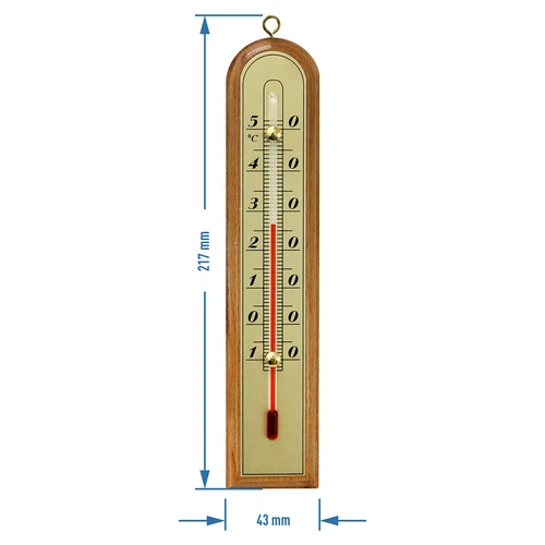 Termómetro de interior com escala dourada (-10°C a +50°C) 22 cm, sortido - 2