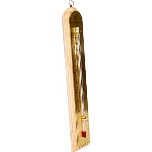 Termómetro de interior com escala dourada (-10°C a +60°C) 28 cm, sortido - 3