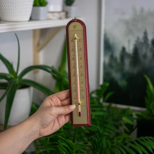 Termómetro de interior com escala dourada (-10°C a +60°C) 28 cm, sortido - 6