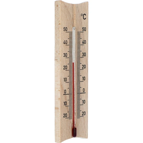 Termómetro de interior em madeira (-20 a +50°C), 15 cm, sortido - 4
