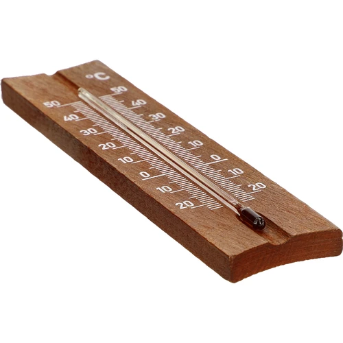 Termómetro de interior em madeira (-20 a +50°C), 15 cm, sortido - 5