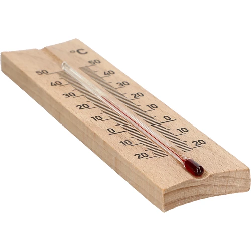 Termómetro de interior em madeira (-20 a +50°C), castanho-claro, 15 cm - 4