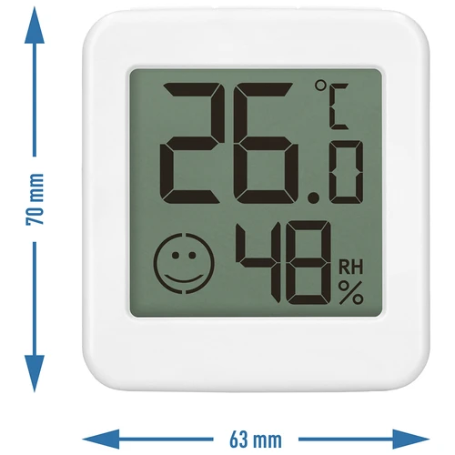 Termómetro eletrónico com indicador de conforto, branco - 10