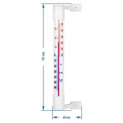 Termómetro exterior branco (de -50°C a +50°C) 18 cm - 3