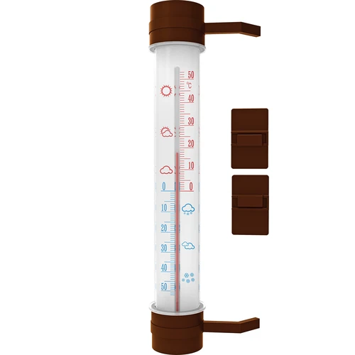 Termómetro exterior castanho (-50°C a +50°C) 27 cm
