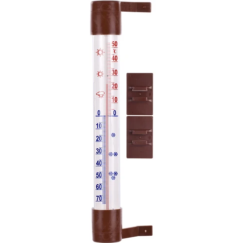 Termómetro exterior castanho (-60°C a +50°C) 23 cm