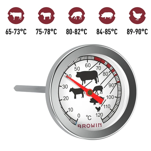 Termómetro para assar carnes (0°C a +120°C) 12,5 cm - 9