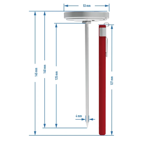 Termómetro para assar carnes (0°C a +120°C) 12,5 cm - 8