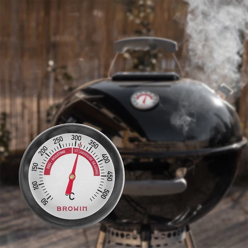 Termómetro para grelhador e BBQ, de 50 a +500°C, bimetálico, 5,3cm - 6