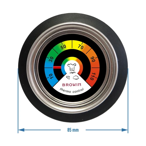 Termómetro-puxador para tampa (0°C a +120°C) Ø8,5cm - 3