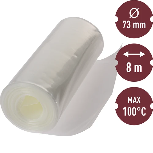 Tripa de poliamida para charcutaria 8 m - Ø73 mm, 100°C - 2