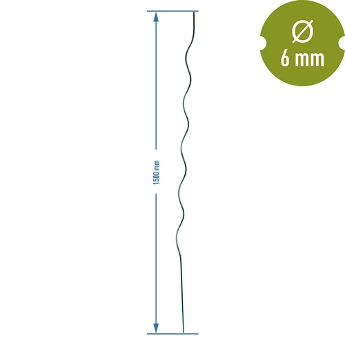 Tutor espiral em aço 1,50 m x 6 mm - 2