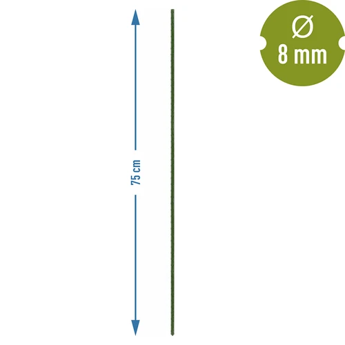 Tutores de jardim Bioogród – aço revestido, 0,75 m, Ø 8 mm, 10 un. - 3