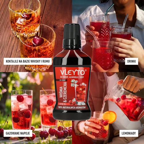 VLEYTO Ginja & Cereja-brava – essência com aromas naturais, 250 ml - 7