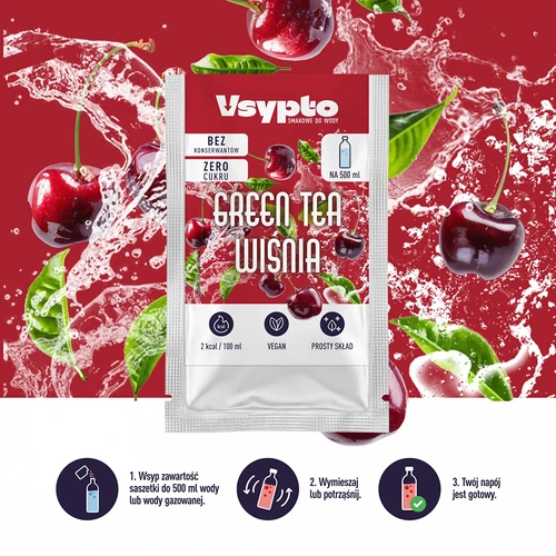 VSYPTO com sabor a Chá Verde e Cereja, 3 g - 6