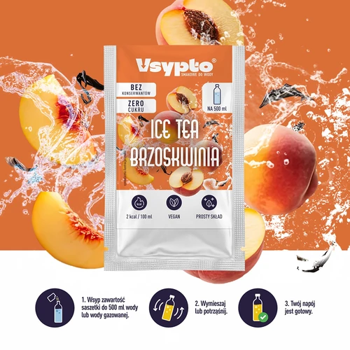 VSYPTO com sabor a Ice Tea Pêssego, 3 g - 6
